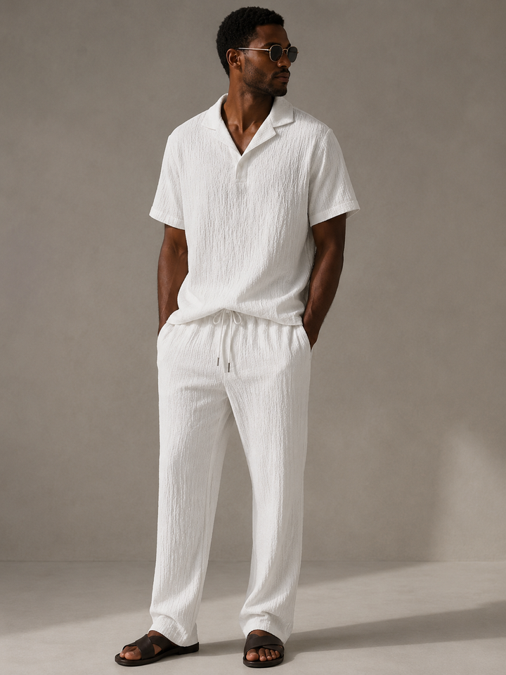 Ensemble homme chemise manches courtes et pantalon