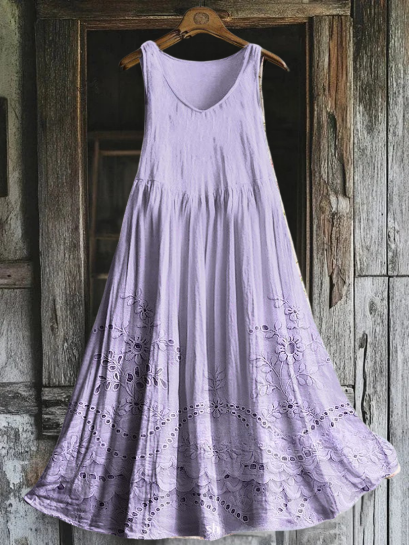 Margaux – Robe en broderie de coton