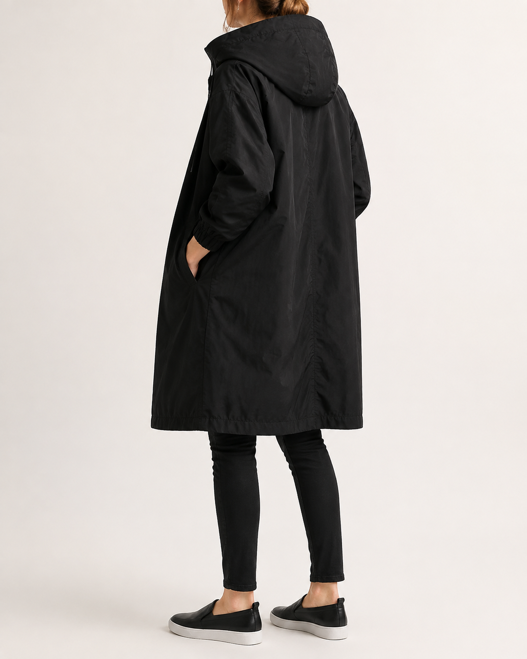 Trench-Coat Femme Imperméable à Capuche Ceinture Nouée – Édith