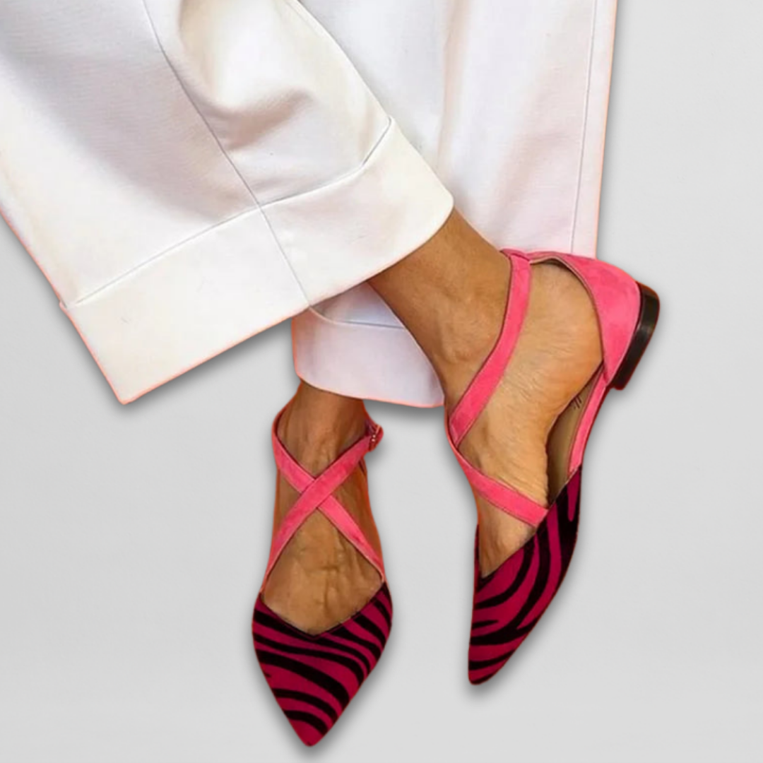 Judith | Ballerines Élégantes avec Bandes Stylées
