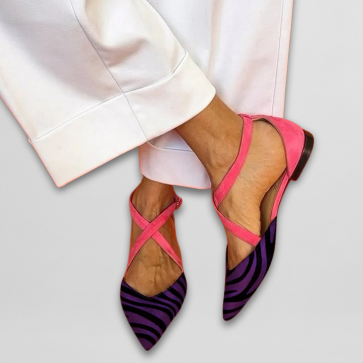 Judith | Ballerines Élégantes avec Bandes Stylées