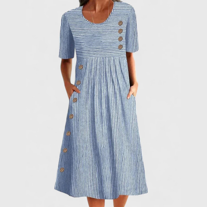 Wanda™ Robe Midi Rayée