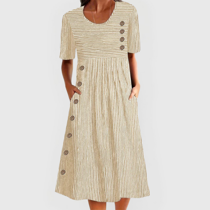 Wanda™ Robe Midi Rayée