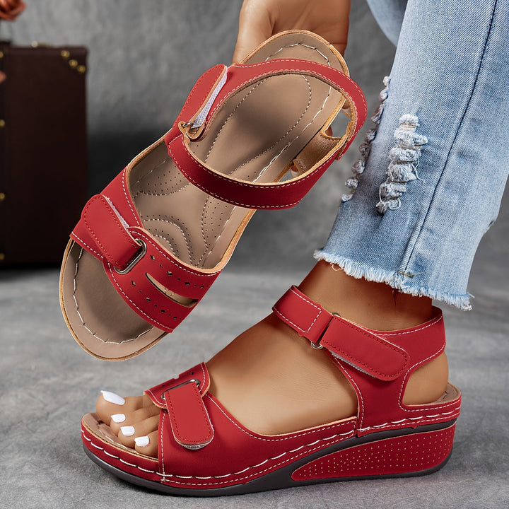 Noora™ | Aldona - Sandales orthopédiques à talon compensé