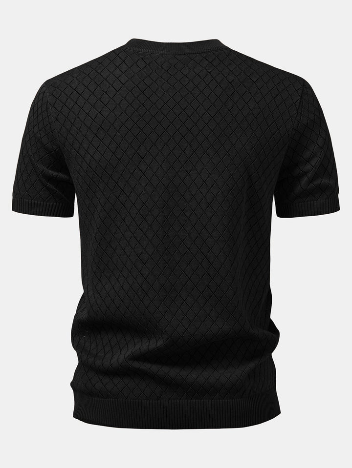 T-shirt au crochet avec motif en diamant
