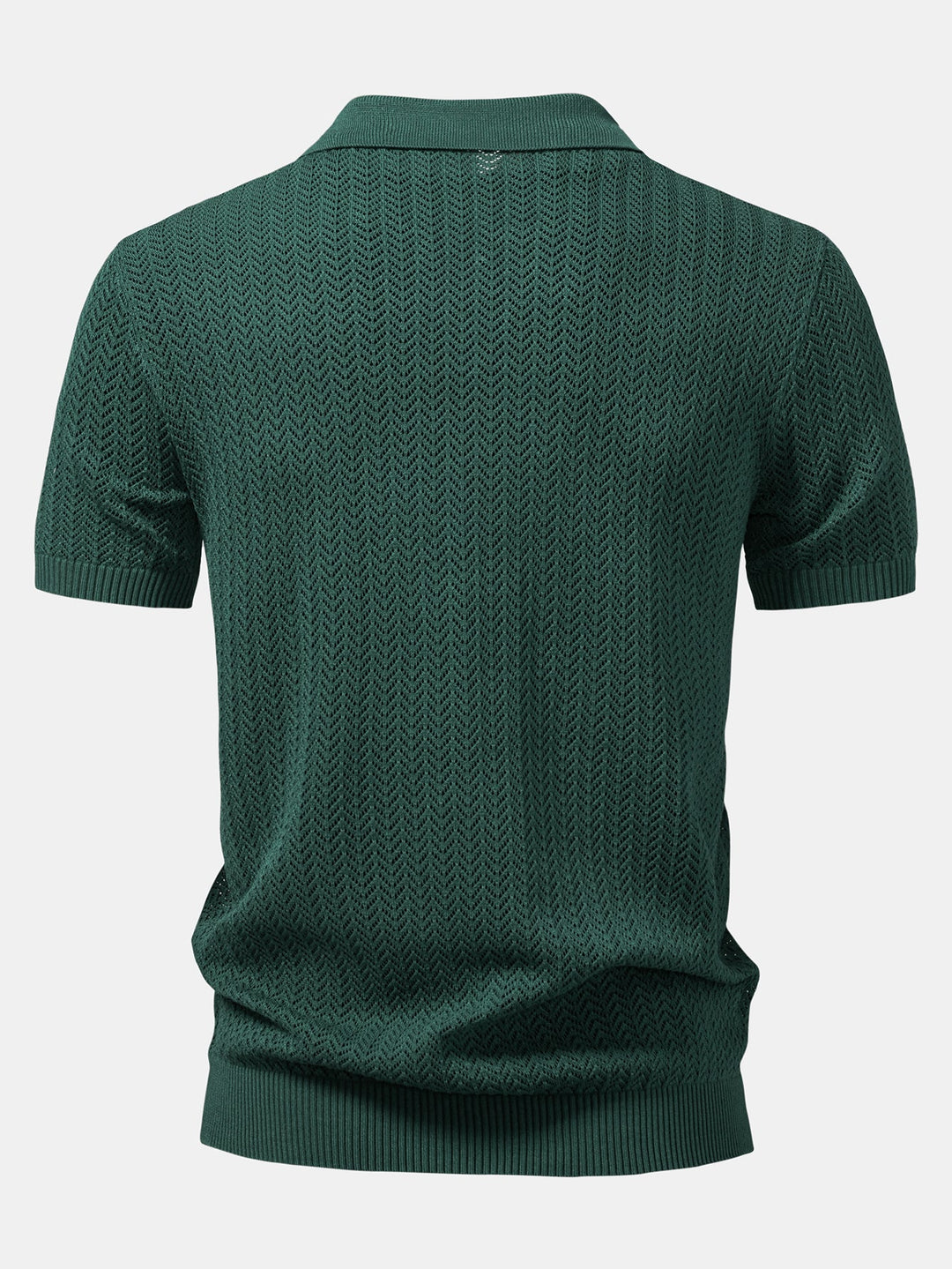 Polo à col V crocheté avec texture
