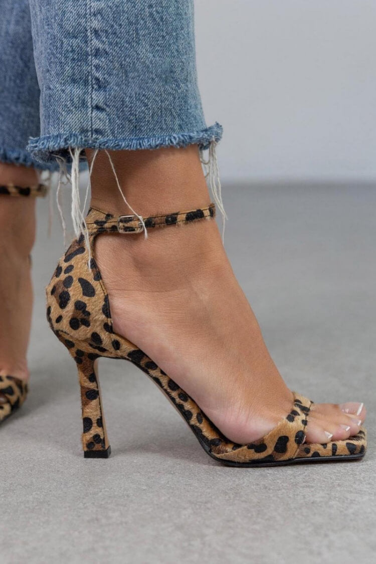 Giulia™ | Sandales à talon haut et imprimé animalier