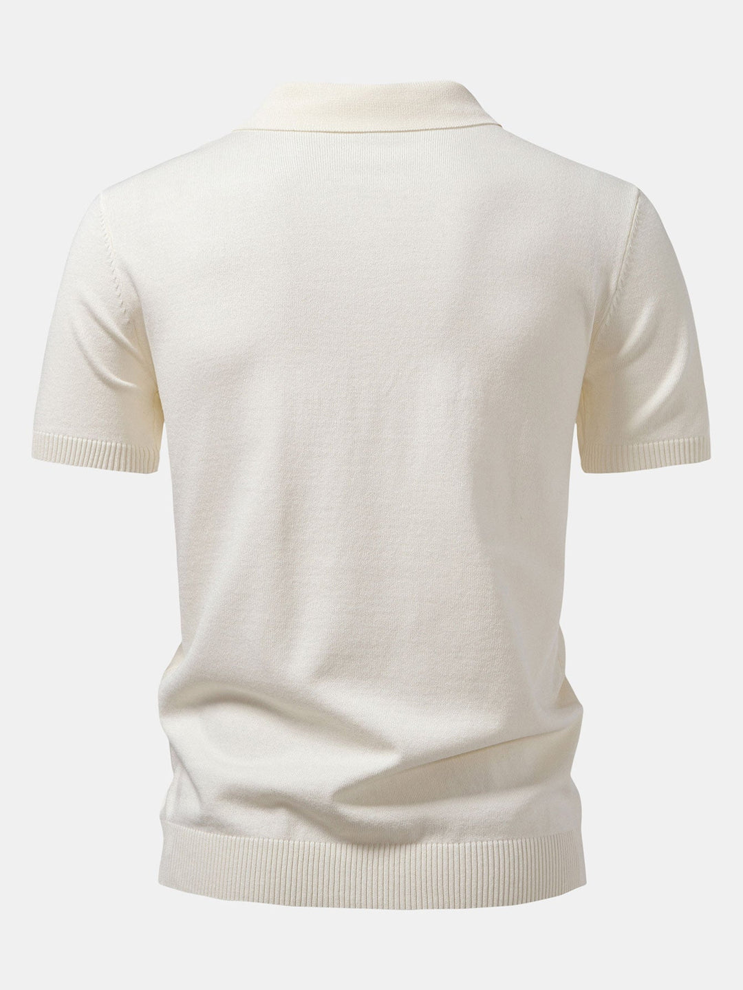 Polo-shirt zippé en jacquard torsadé