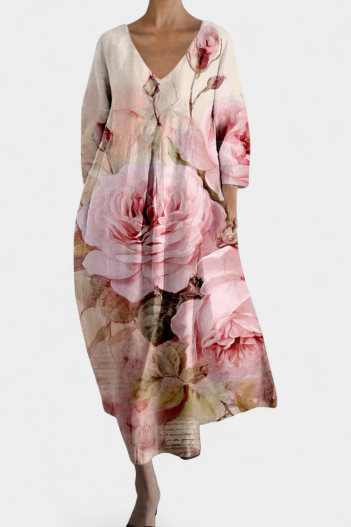 Isalinde | Robe V-cou Confortable