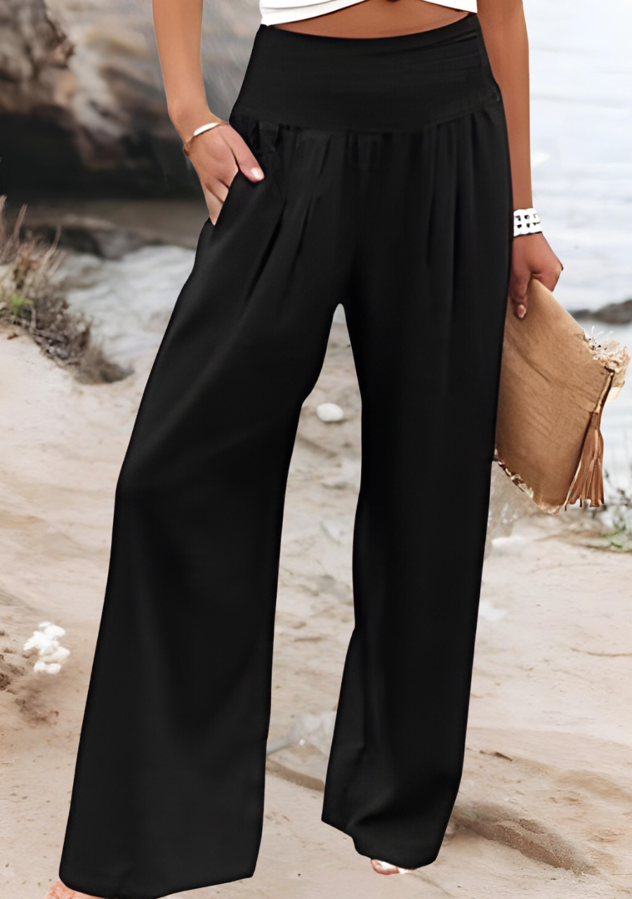 Lily Pantalon Flottant à Jambes Évasées