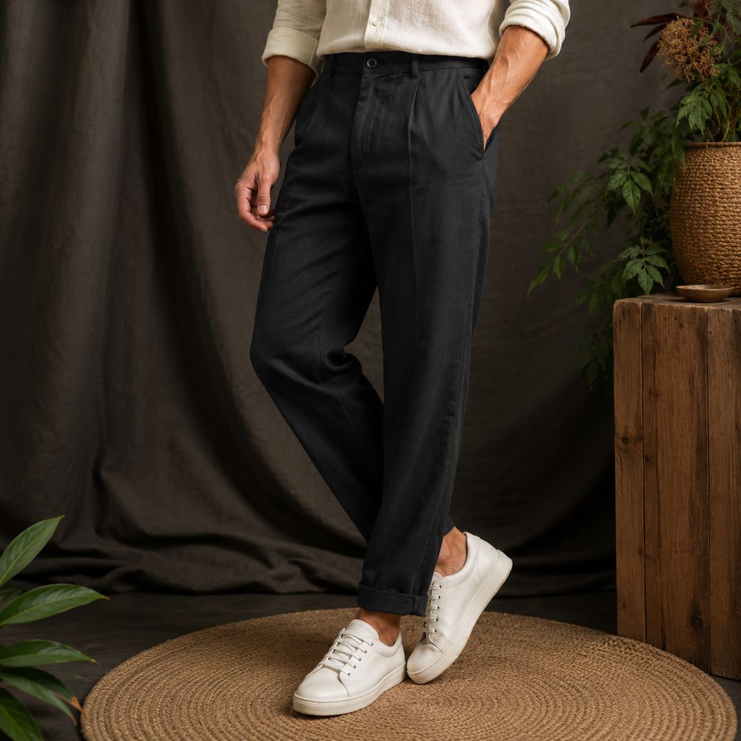 Pantalon en lin décontracté pour hommes