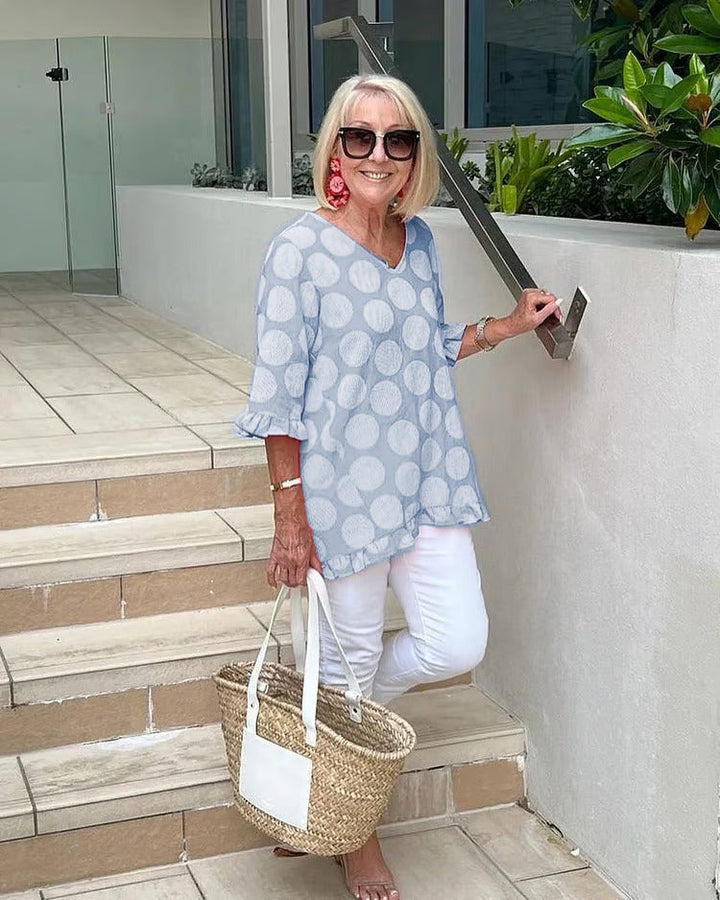 Chloe™ | Blouse V-Neck Élégante