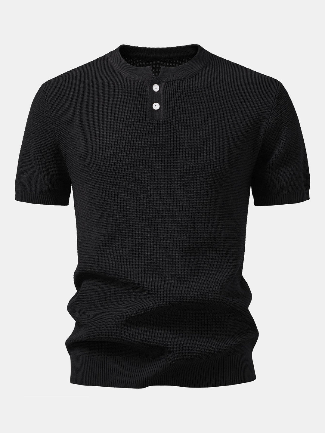 Chemise Henley en Tricot Waffle