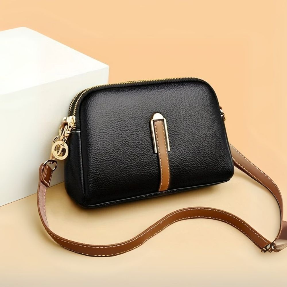 Sac à bandoulière perforé Mila Litchi | Dernier jour 80% de réduction !