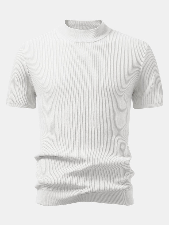 Pull Col Roulé Ridé - T-shirt Tricoté