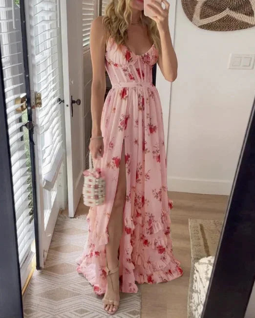 Sonja | Robe midi à imprimé floral