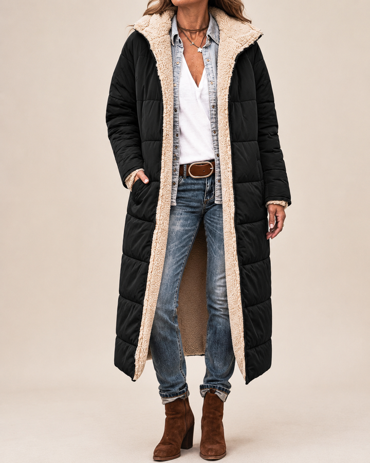Manteau Femme Réversible Double Face Col à Revers – Fanny