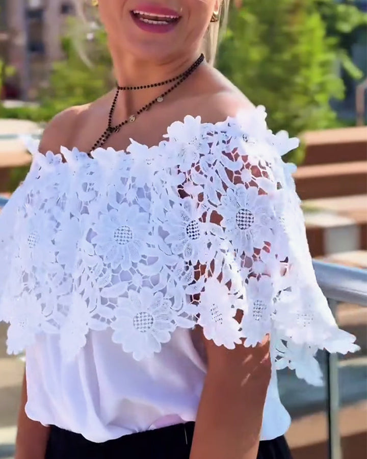 Lace Design Fashion Blouse