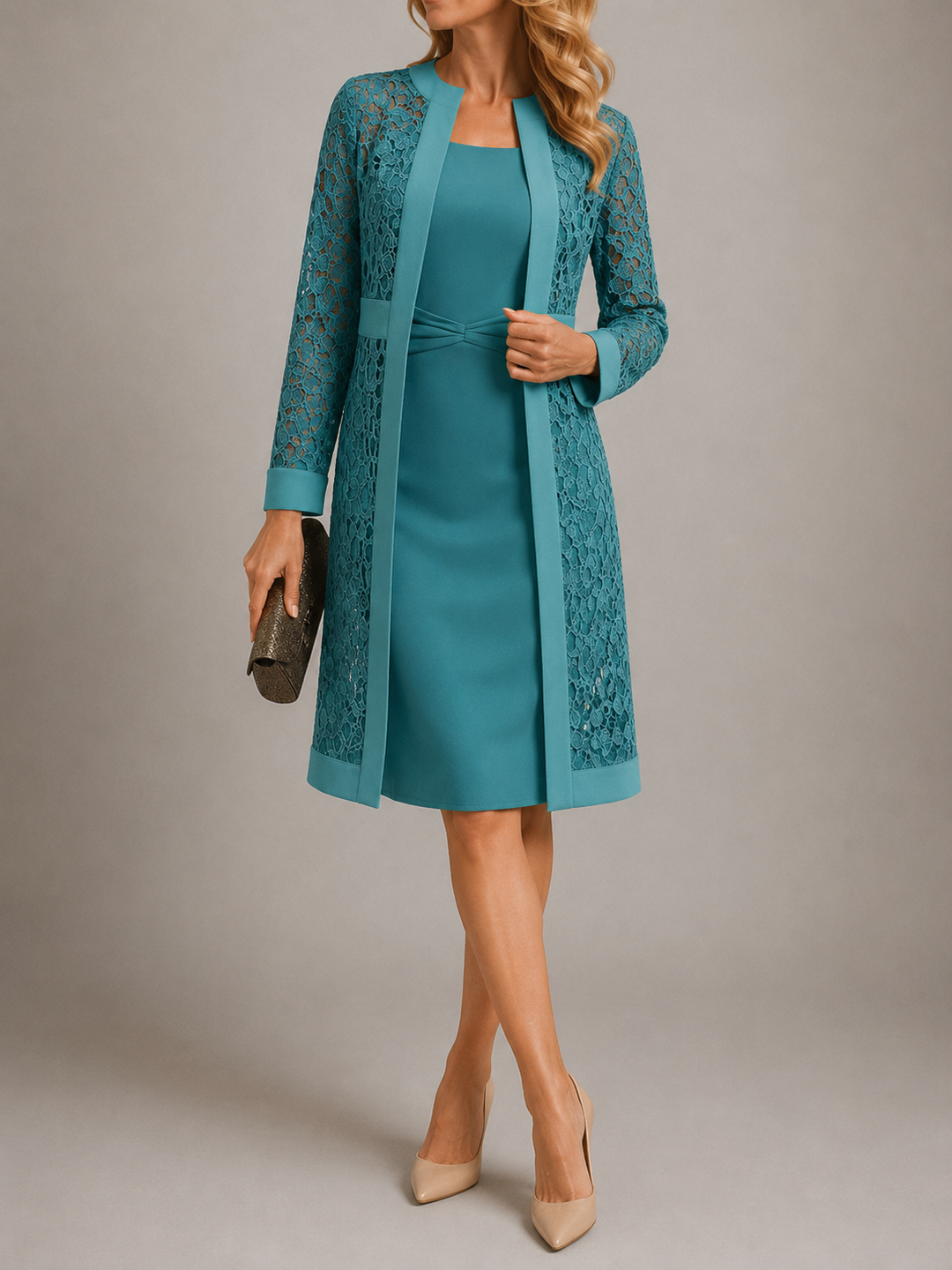 Robe ensemble deux pièces femme élégante cérémonie mariage