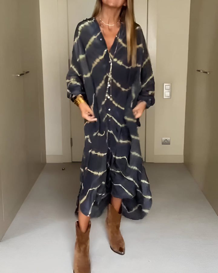 Julia™ | Maxi Boheemse Gestreepte Jurk