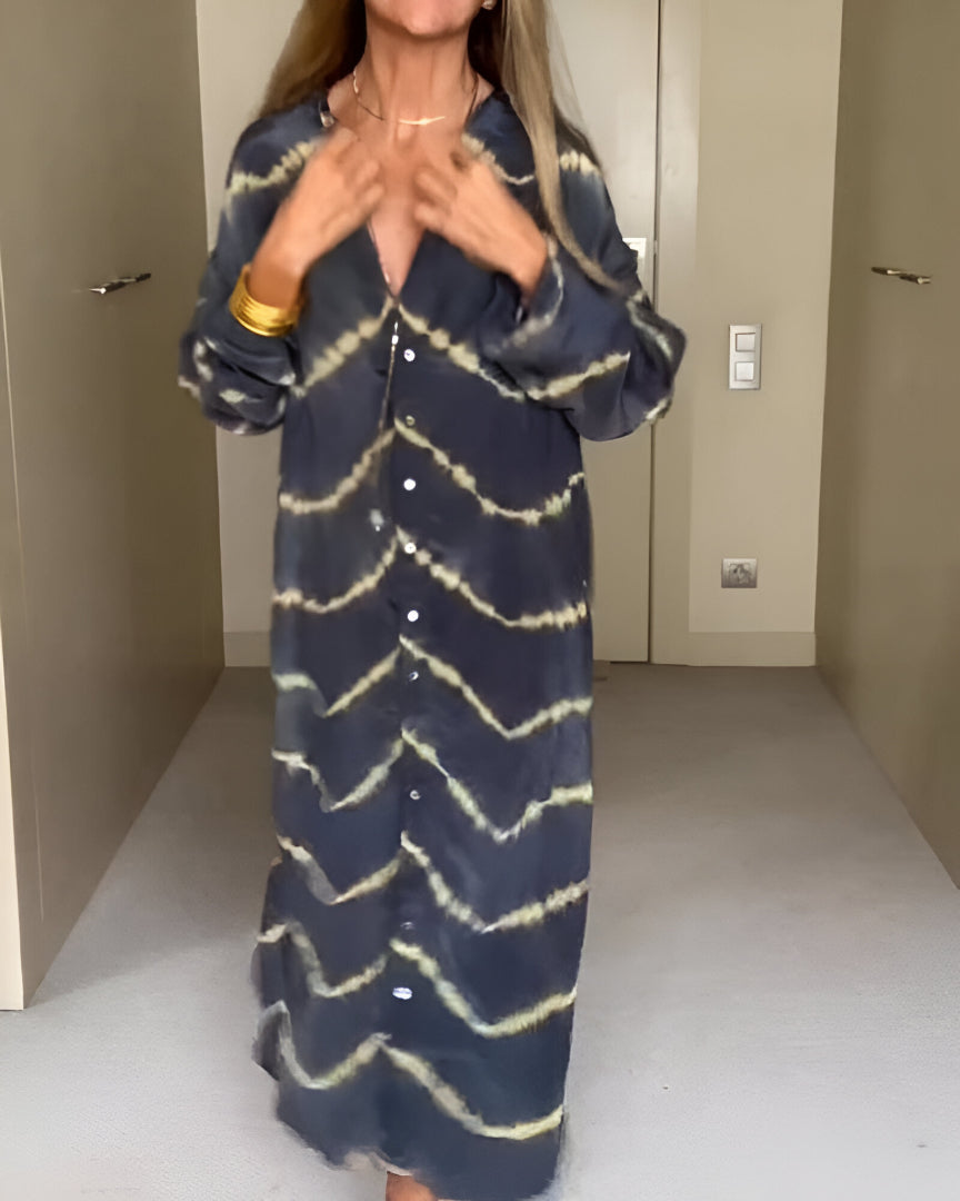 Julia™ | Maxi Boheemse Gestreepte Jurk