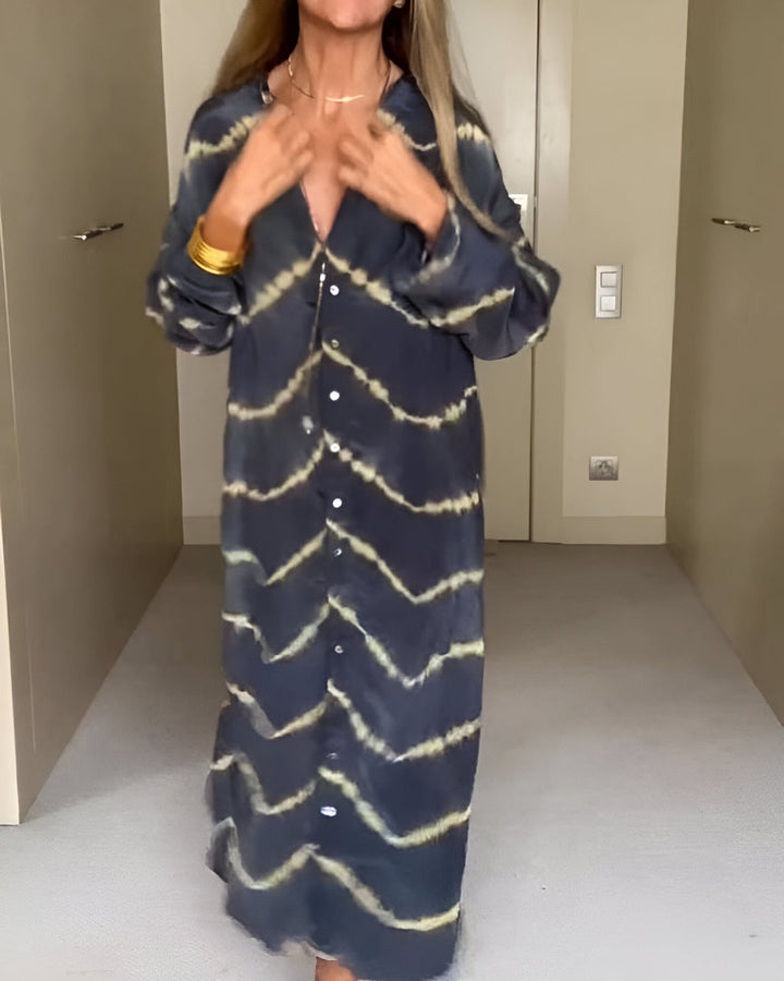 Julia™ | Maxi Boheemse Gestreepte Jurk