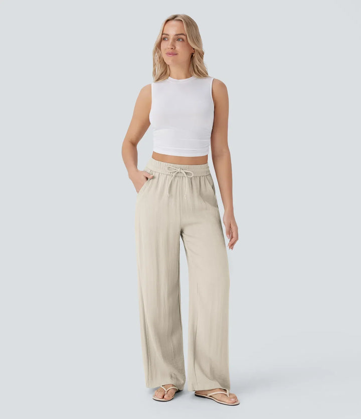 Lisa | Pantalon en Lin Confortable et Aéré avec Jambes Élégantes | 1+1 Gratuit