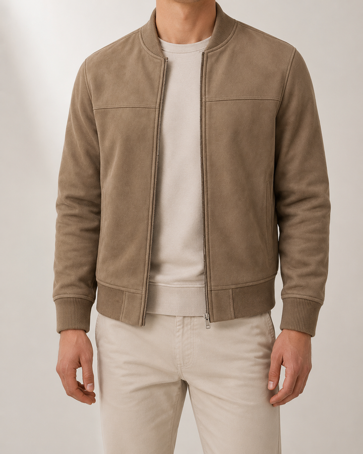 Veste Homme Col Chemise Fermeture Zippée Coupe Droite – Jonas