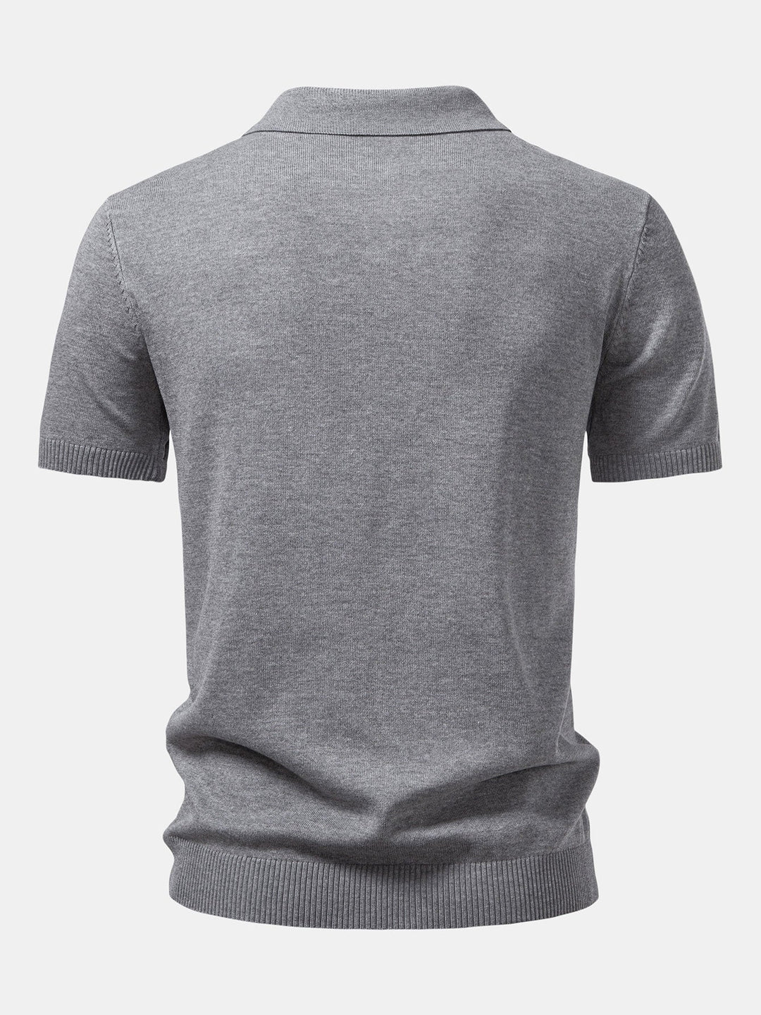Polo-shirt zippé en jacquard torsadé