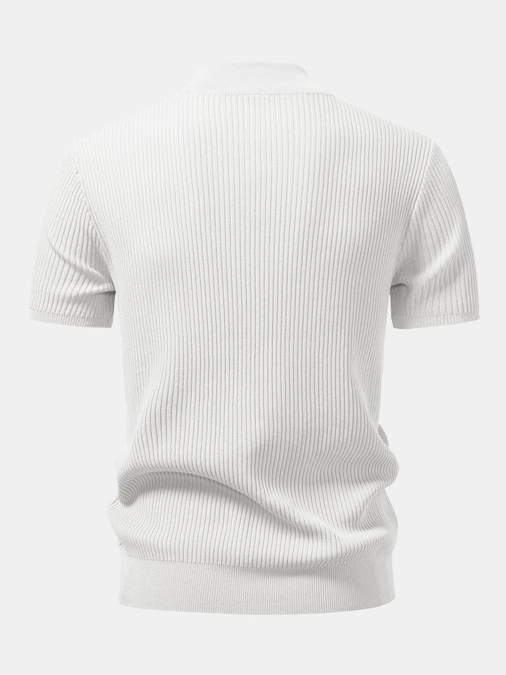 Pull Col Roulé Ridé - T-shirt Tricoté