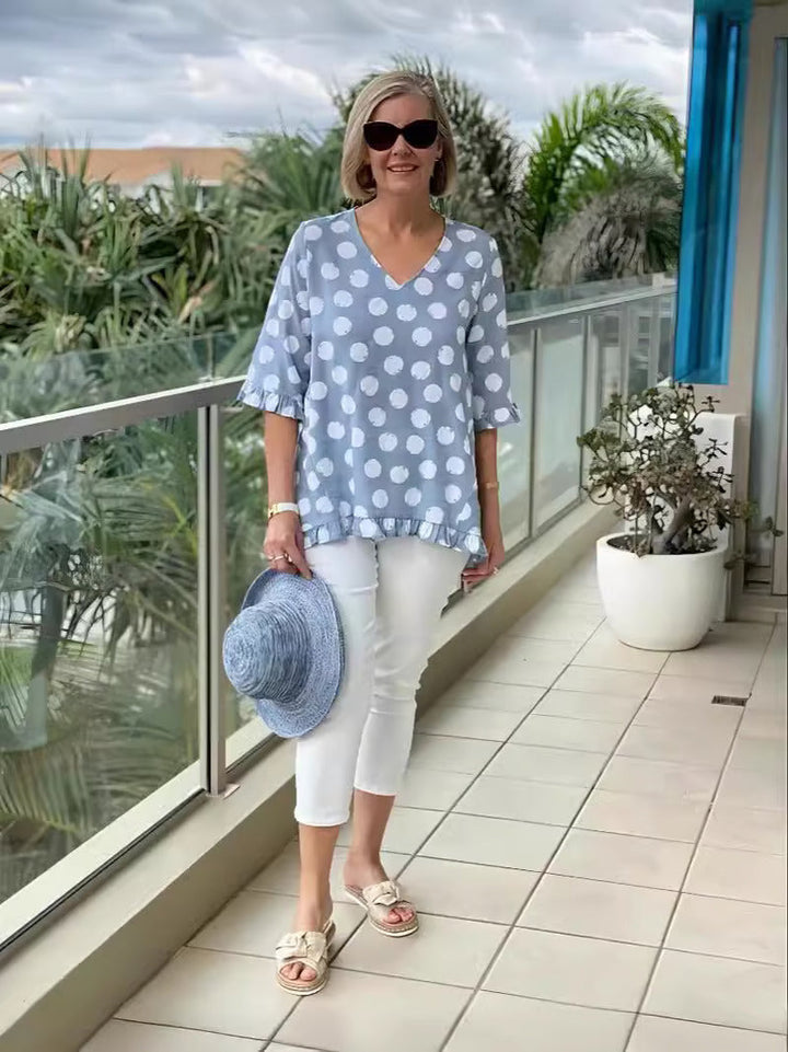 Chloe™ | Blouse V-Neck Élégante