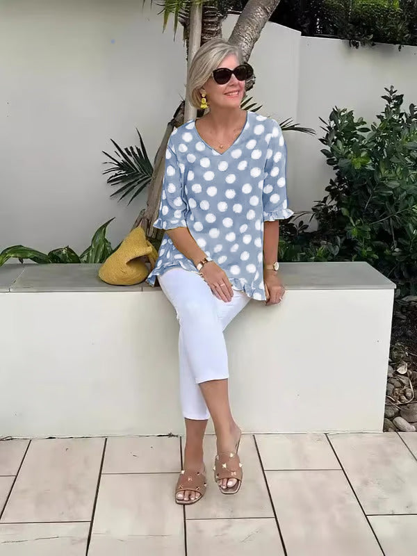 Chloe™ | Blouse V-Neck Élégante