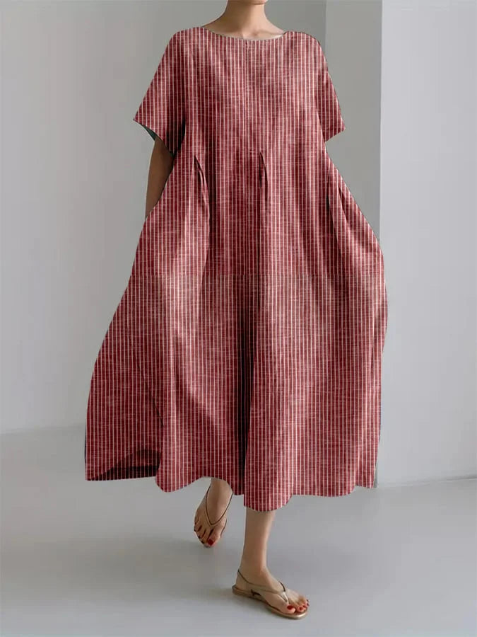 Bianca – Robe Rayée en Rétro