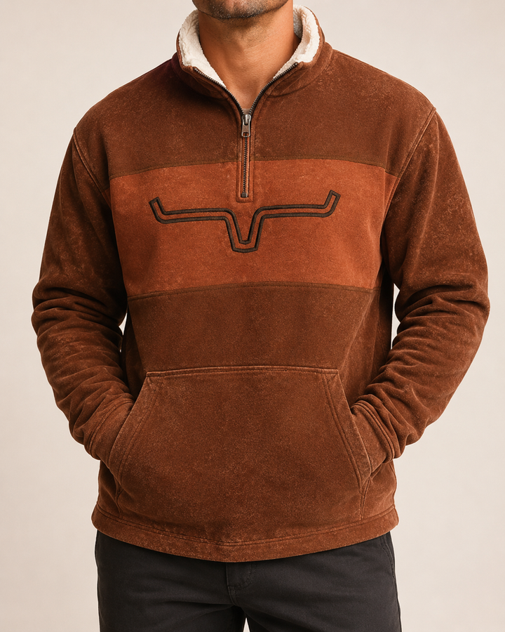 Pull Homme Jacquard Col Zippé Motif Ethnique – Laurent