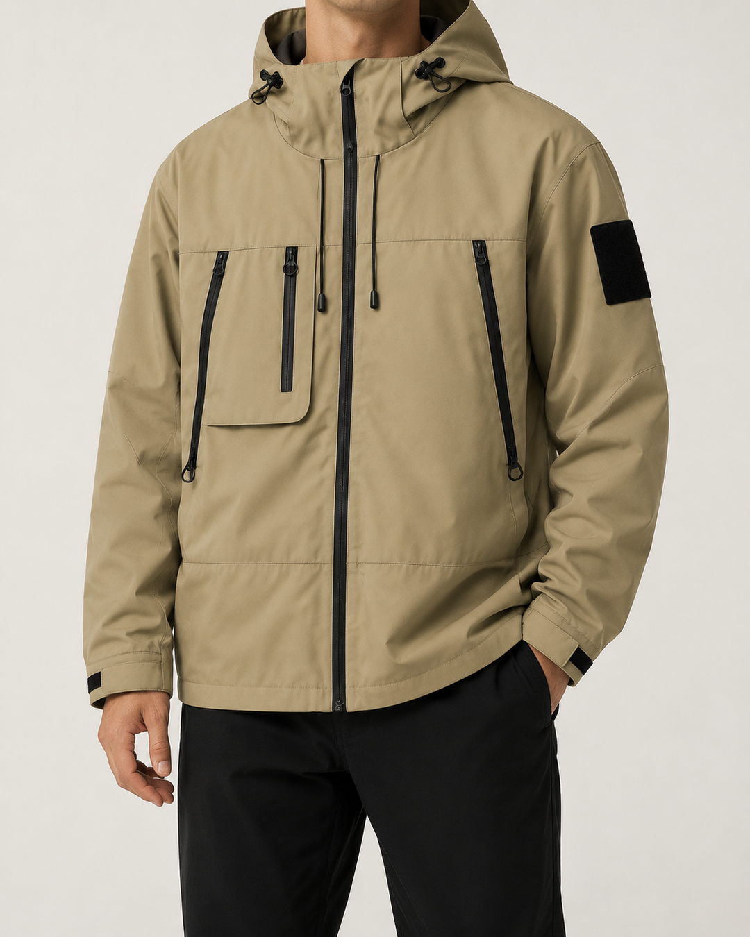 Coupe-Vent Homme Imperméable Léger Capuche Fermeture Zippée – Ovide