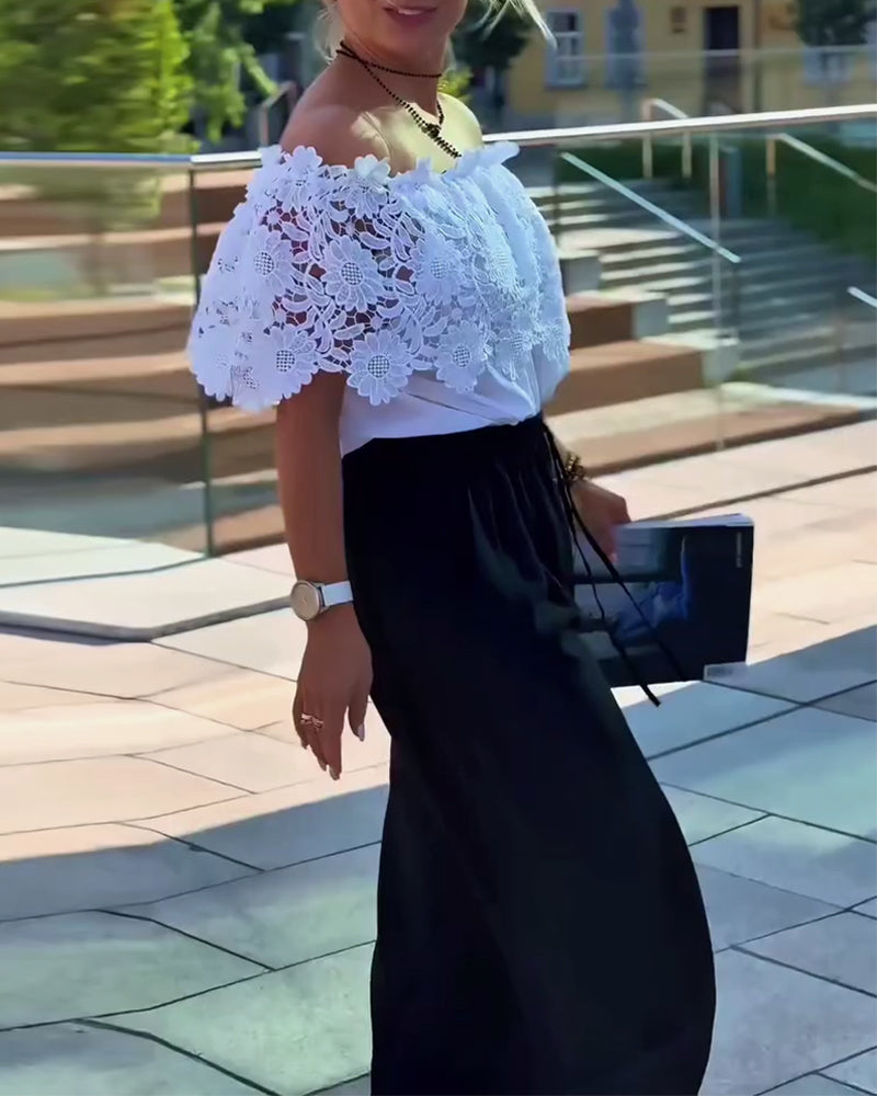 Lace Design Fashion Blouse