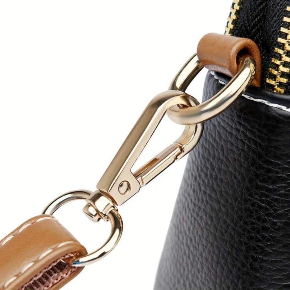 Sac à bandoulière perforé Mila Litchi | Dernier jour 80% de réduction !