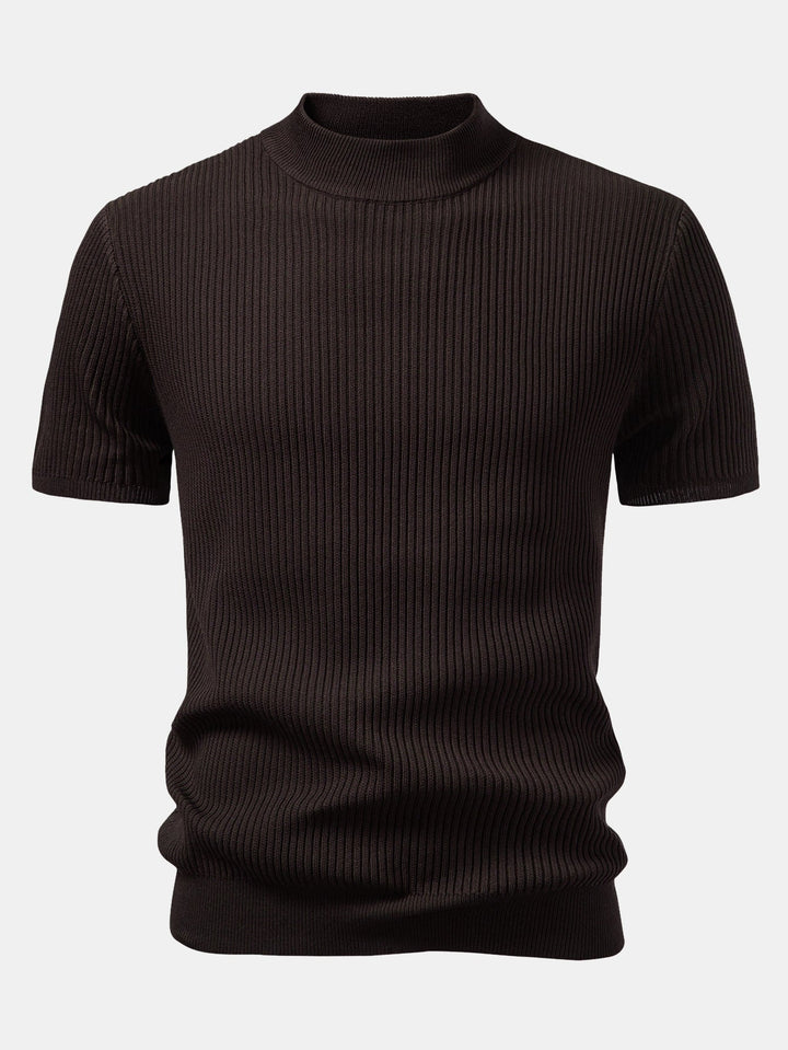 Pull Col Roulé Ridé - T-shirt Tricoté