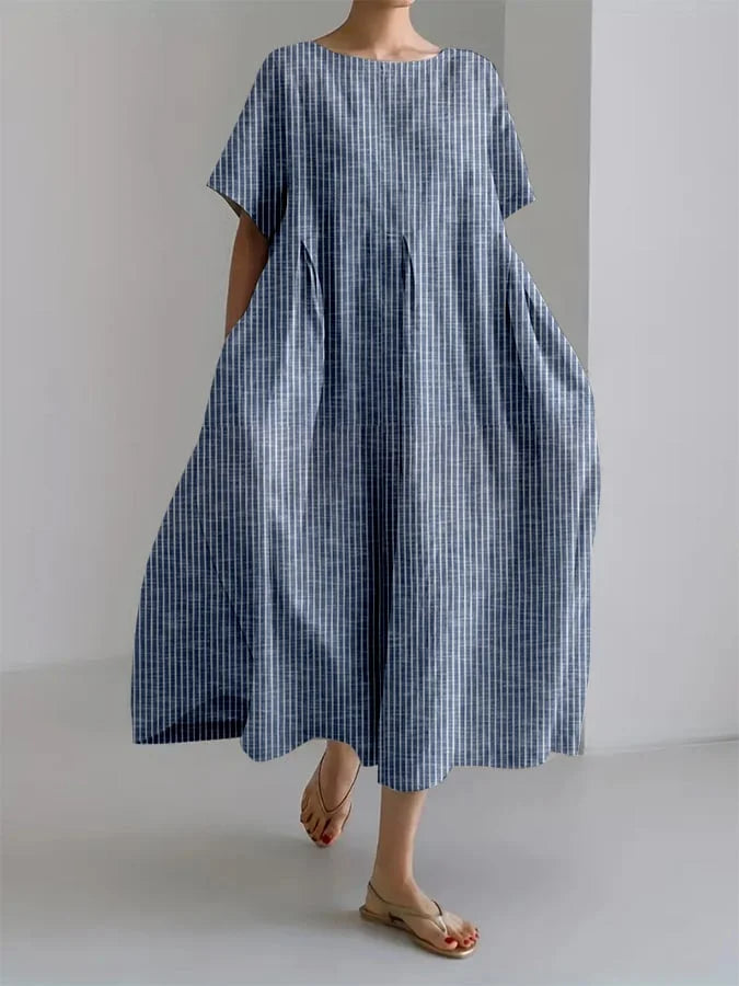 Bianca – Robe Rayée en Rétro
