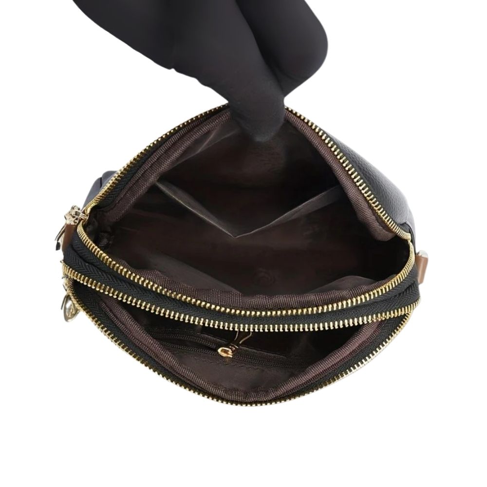 Sac à bandoulière perforé Mila Litchi | Dernier jour 80% de réduction !