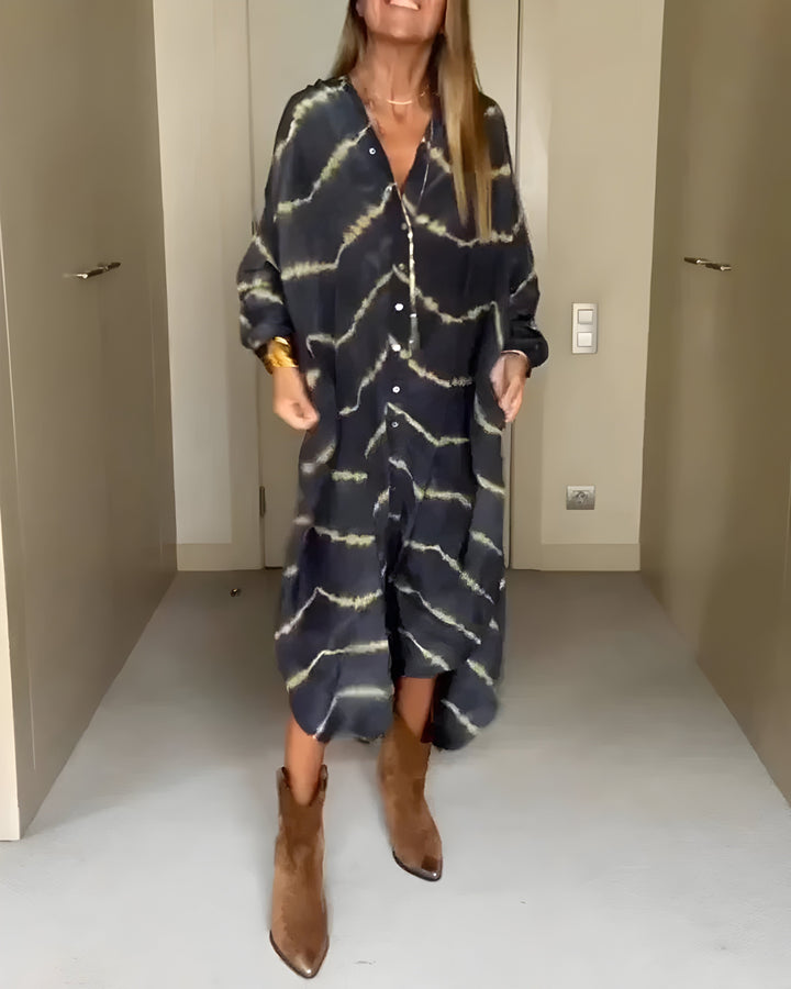 Julia™ | Maxi Boheemse Gestreepte Jurk