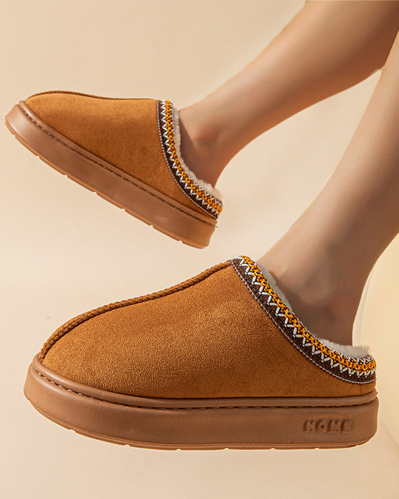Chaussons en coton léger et antidérapants