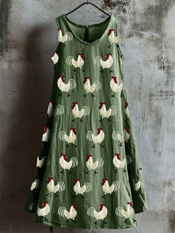 Josette – Robe avec motif de coq