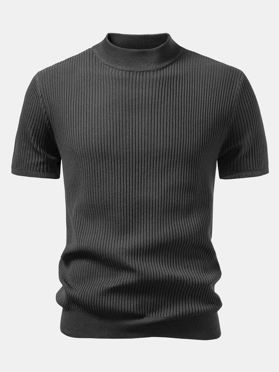 Pull Col Roulé Ridé - T-shirt Tricoté