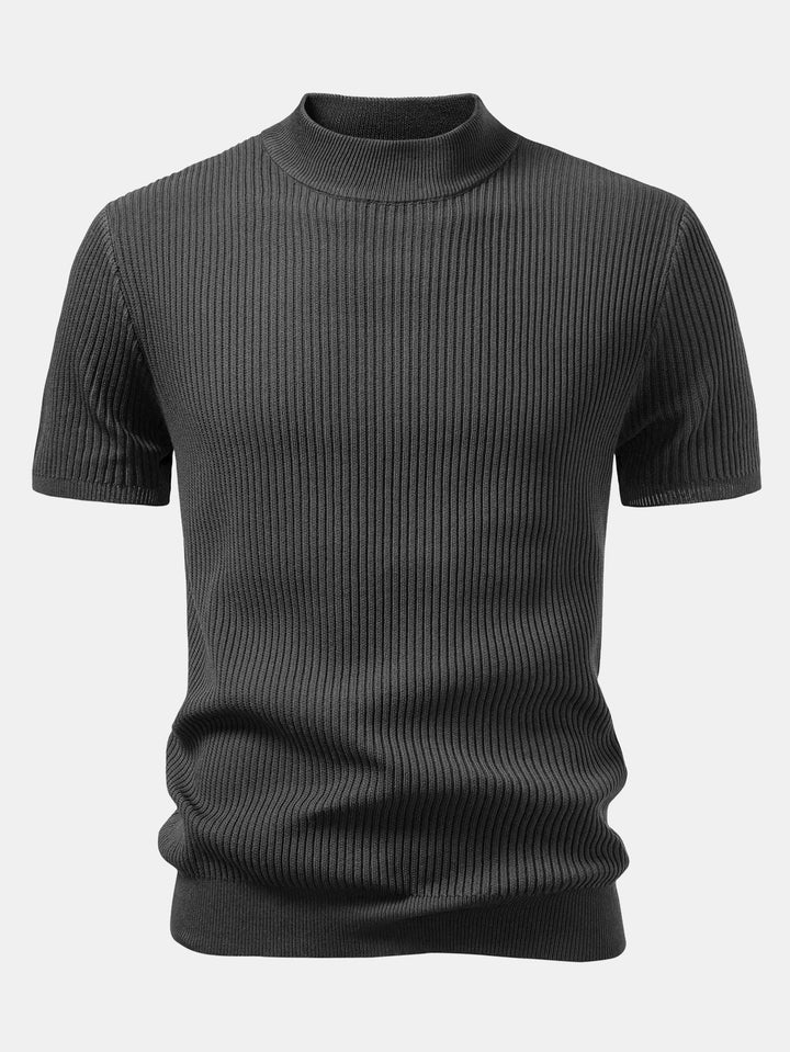 Pull Col Roulé Ridé - T-shirt Tricoté