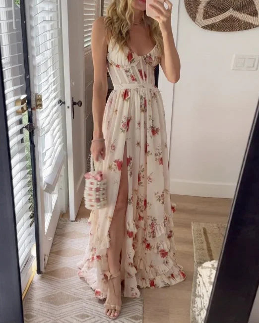 Sonja | Robe midi à imprimé floral