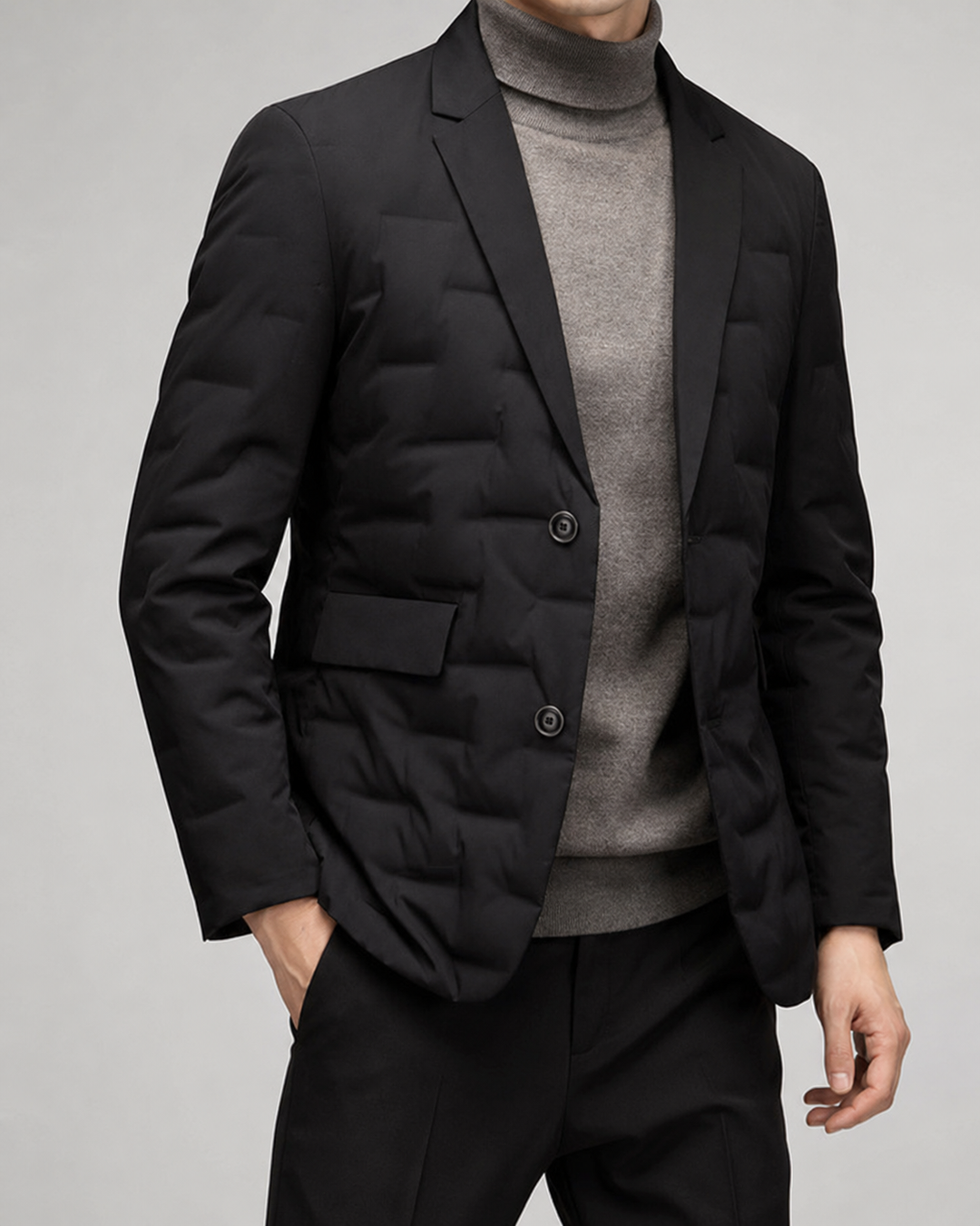 Doudoune homme hiver col revers