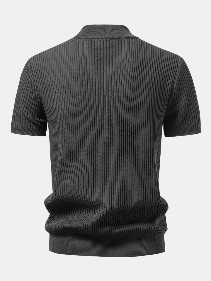 Pull Col Roulé Ridé - T-shirt Tricoté
