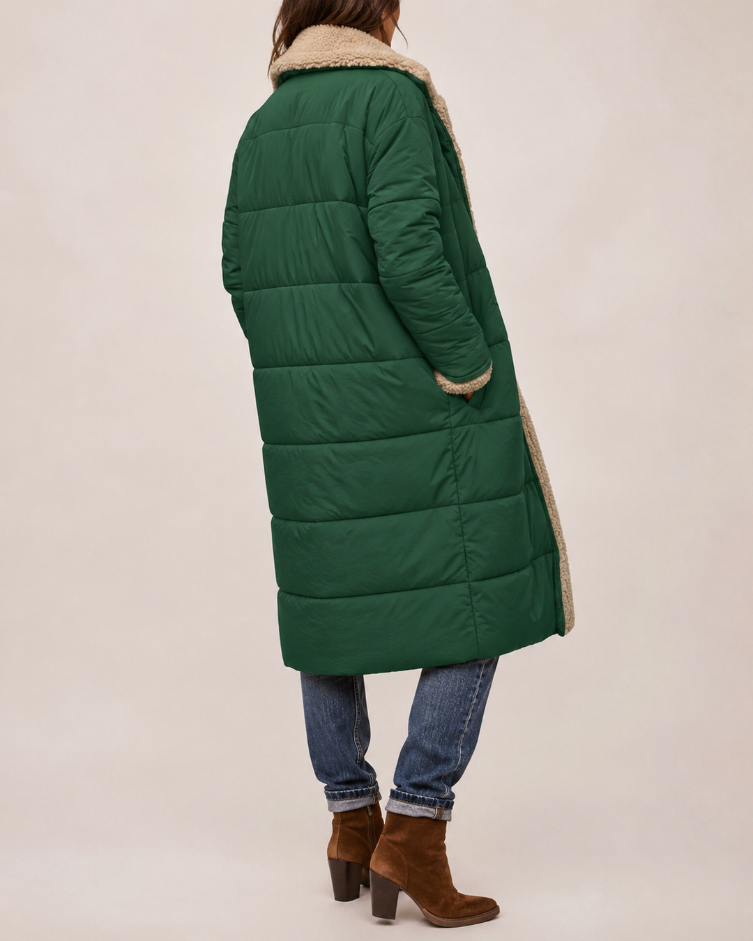 Manteau Femme Réversible Double Face Col à Revers – Fanny