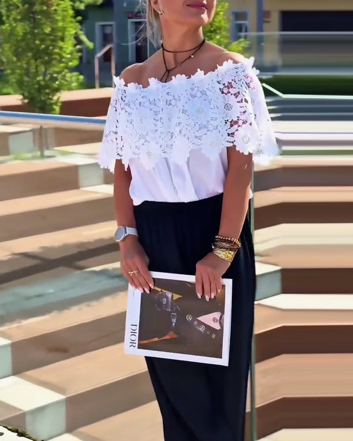 Lace Design Fashion Blouse